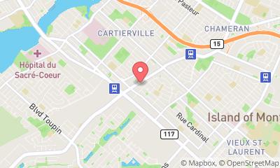 map, Stockage Bluebird Self Storage à Saint-Laurent (Quebec) | LiveWay