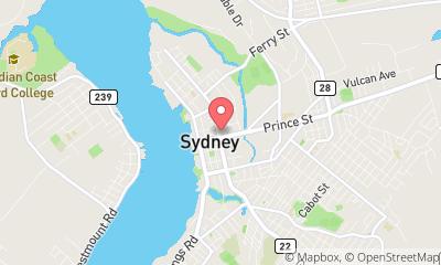 map, Locksmith Kaiser' Locksmith Ltd in Sydney (NS) | LiveWay